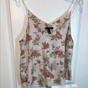 Forever 21 Floral Camisole in Cream and Red